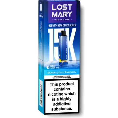 Blueberry Sour Raspberry Nera 15K Refill Pods by Lost Mary
