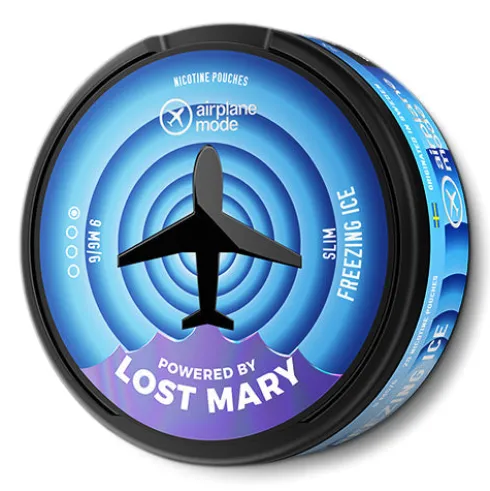 Freezing Ice Airplane Mode Nicotine Pouches by Lost Mary