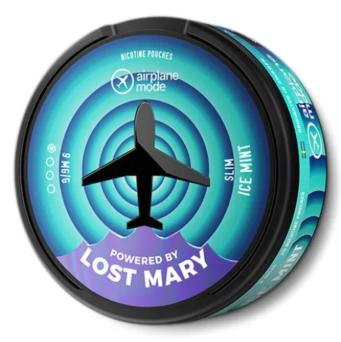 Ice Mint Airplane Mode Nicotine Pouches by Lost Mary