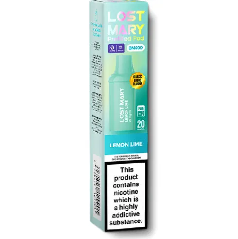 Lemon Lime BM600 Prefilled Pods by Lost Mary