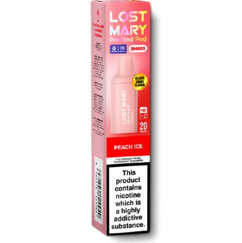 Peach Ice BM600 Prefilled Pods by Lost Mary