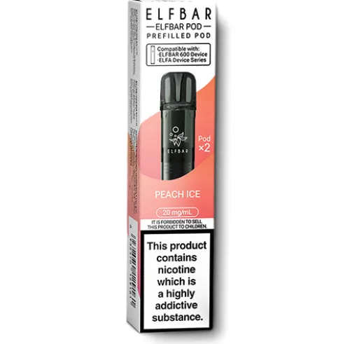 Peach Ice Elfbar 600 Prefilled Pods