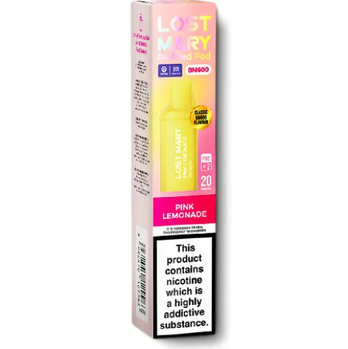 Pink Lemonade BM600 Prefilled Pods by Lost Mary