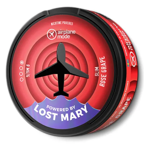 Rose Grape Airplane Mode Nicotine Pouches by Lost Mary