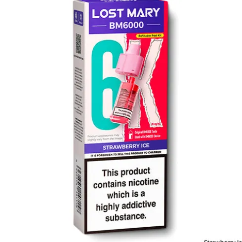 Strawberry Ice BM6000 Refill Pods by Lost Mary