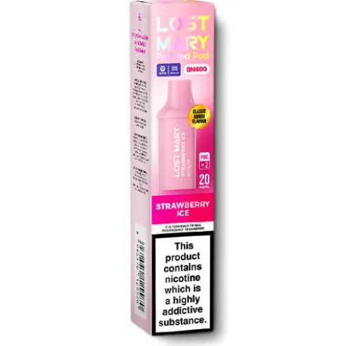 Strawberry Ice BM600 Prefilled Pods by Lost Mary
