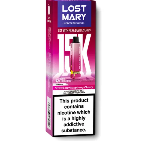Strawberry Raspberry Cherry Nera 15K Refill Pods by Lost Mary