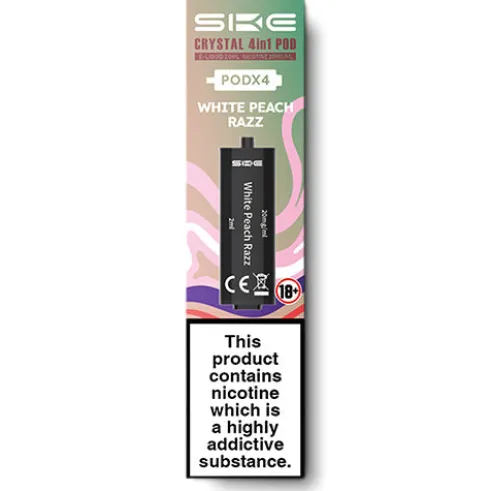 White Peach Razz Crystal 2400 Pods by SKE